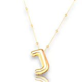 3D Personalized Bubble Initial Necklace