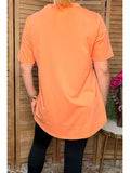 Chic Orange Short Sleeve Women's Boutique Top