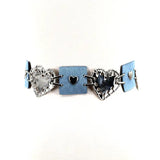 Denim Metal Heart Belt