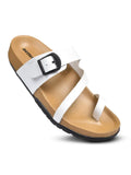 DART STRAP SLIDE SANDALS FOR WOMEN