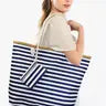 Stripe Beach Bag with Mini Coin Purse