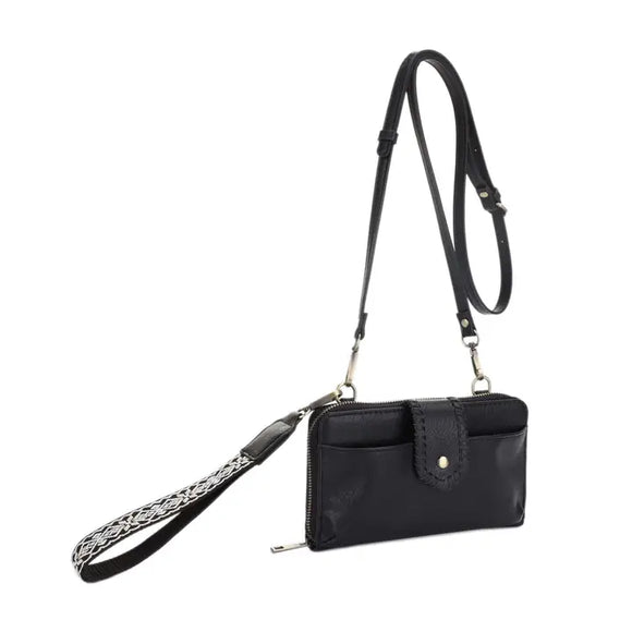 Jolie Crossbody Wallet with Boho Wrist Strap