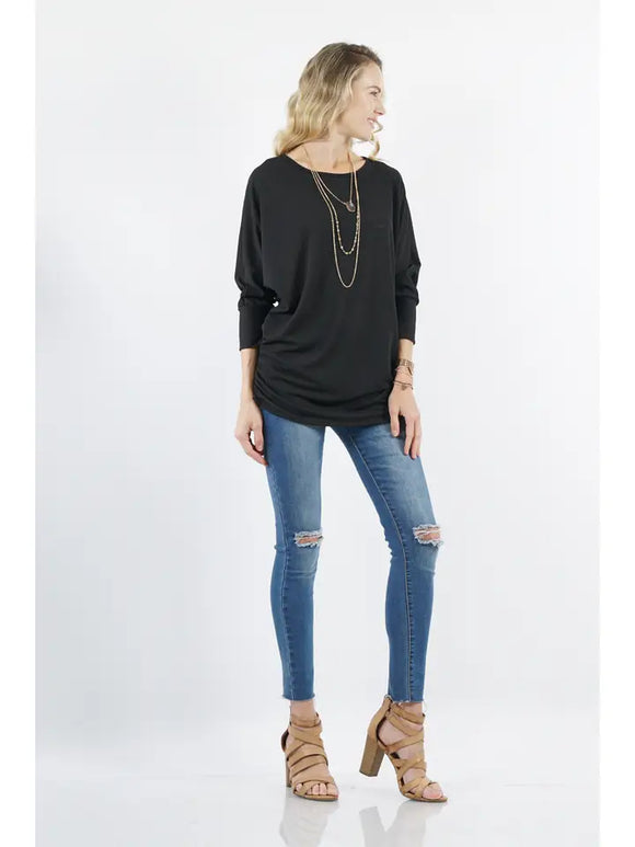 Scoop Neck Flowy Dolman