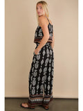 Scarf Boarder Printed Woven Top & Pants Set
