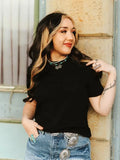 Black Short Sleeve Arrow Pocket Tee