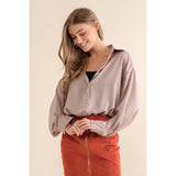 Light Satin Button Down Shirt