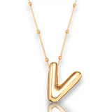 3D Personalized Bubble Initial Necklace