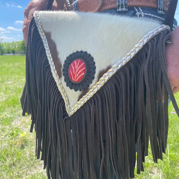 💥 Pick Your Hide ! Cowhide Purse with Fringe