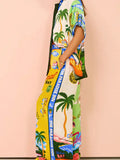 Summer Beach Vacation Printing 2pcs Pants Set