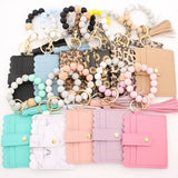 Leather Wallet Tassel Keychain BRACELET