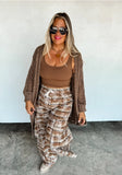 Plaid Behavior Wide Leg Pants