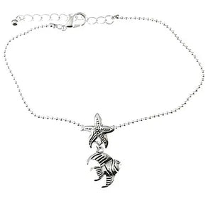 Tropical Fish and Starfish Anklet