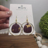Gold Foiled Pumpkin Dangles