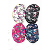 Oval Shaped Butterfly Print Cosmetic Pouch