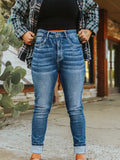 Mid Wash High Rise Skinny Jeans