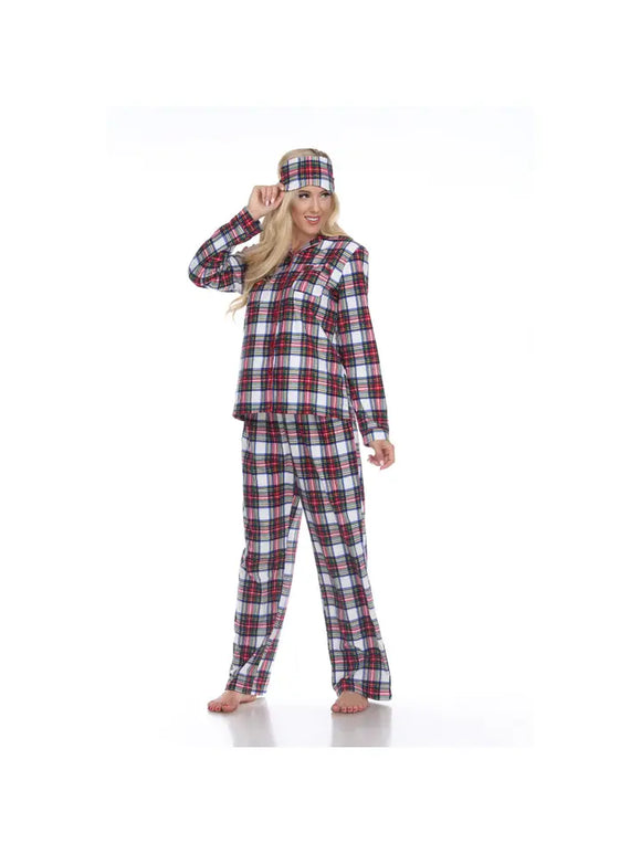 Christmas Gift Three Piece Pajama Set-Red & White