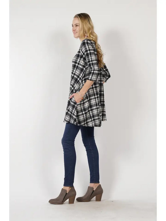 Sleeve Side-Pocket Swing Tunic