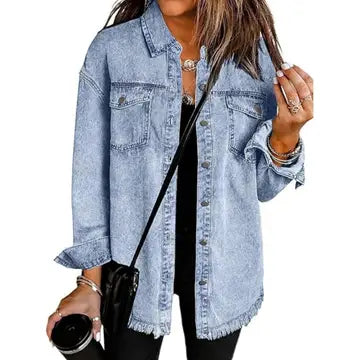 Hairy Denim Casual Loose Jacket