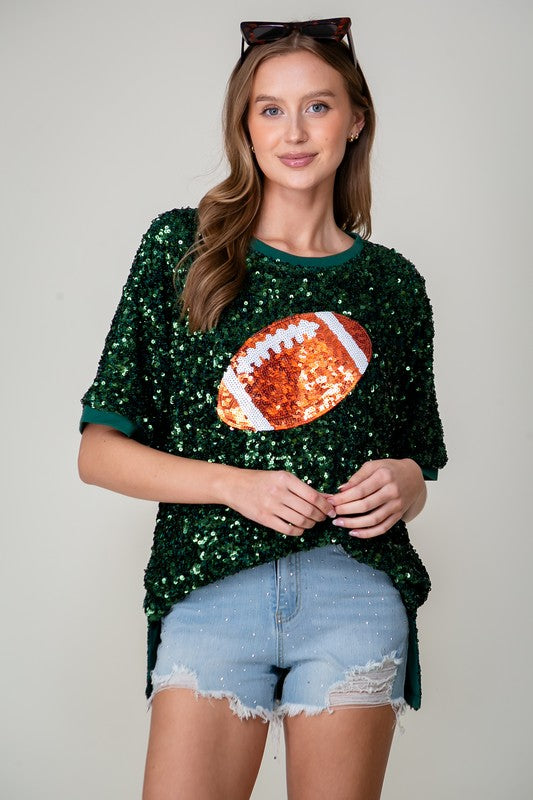 Game Day Football Sparkly Top