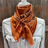 35X35" Rust Paisley Wild Rag / Scarf