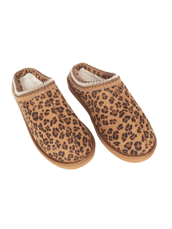 Leopard Print Embroidered Cute Slippers