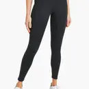 Essential Highwaist Panel Leggings-BLACK