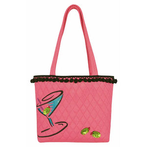 Martini Pink Tote Bag 13" X 10"