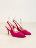 Sarah Pointed Toe Slingback Stiletto Heels Sleek Dress Pumps