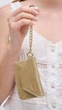 Gia Crocodile Cardholder with Keychain