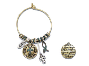 Charm Bangle - Serenity Prayer Bracelet, Tritone