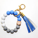 Silicone Beaded Keyring/Keychain Bracelet