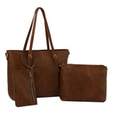 THREE PIECE LARGE TOTE HANDBAG SET