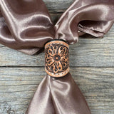 Tooled Leather Wild Rag Slides -