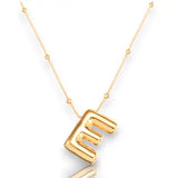 3D Personalized Bubble Initial Necklace