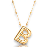 3D Personalized Bubble Initial Necklace