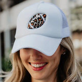 Leopard Print Football Foam Trucker Hat