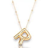 3D Personalized Bubble Initial Necklace