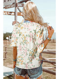Fashion-W Crochet Boho Half & Long Sleeve Floral Blouse