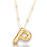 3D Personalized Bubble Initial Necklace