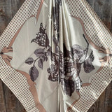 35X35" Tan and Cream Wild Rag / Scarf