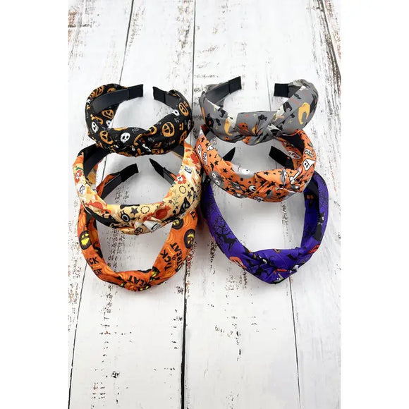 Halloween Print Knotted Fabric Head Band