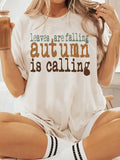 Leaves Are Falling Autumn Unisex Round Neck Tee