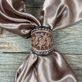 Tooled Leather Wild Rag Slides -