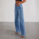 High Waist Denim Pant Wide Leg Jeans