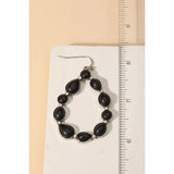 Beaded Stone Teardrop Earrings