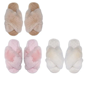 Pom Pom Fluffy Home Slide Slippers