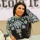 Black long sleeve Aztec printed blouse