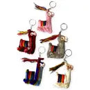 KEYCHAIN ALPACA WOOL MINITURE LLAMA ARTISAN PURSE