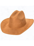 Big Brim Suede Western Cowboy Fedora Hat