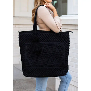 Black Diamond Pattern Tote